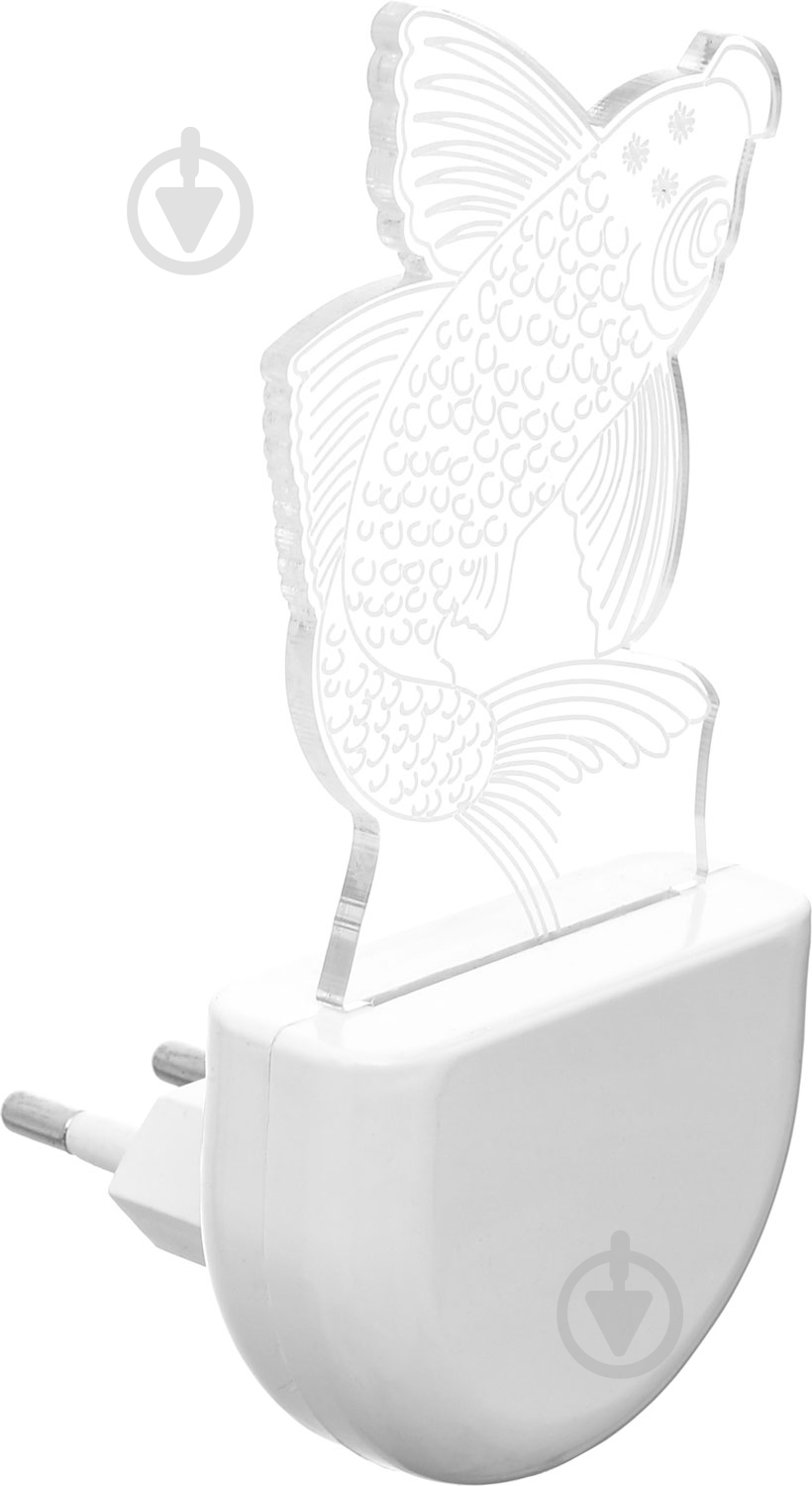 Ночник 3D Led Aukes Рыбка 3D LED RGB 0,5 Вт белый - фото 2