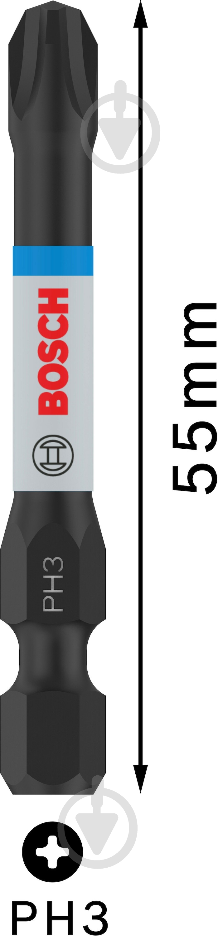 Бита Bosch PRO Impact PH3 55 мм 2 шт. 2608522521 - фото 2
