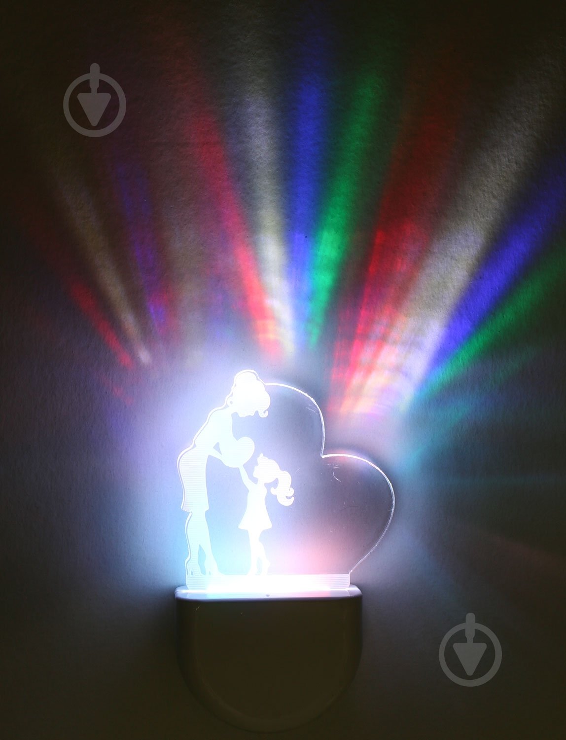 Ночник 3D Led Aukes Детство 3D LED RGB 0,5 Вт белый - фото 1