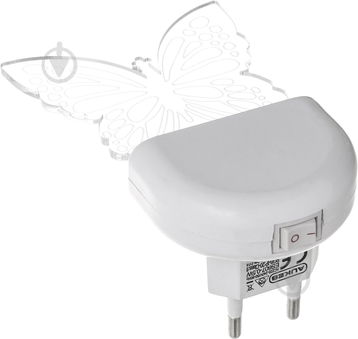 Ночник 3D Led Aukes Бабочка 3D LED RGB 0,5 Вт белый - фото 3 Ночник 3D Led Aukes Бабочка 3D LED RGB 0,5 Вт белый - фото 3