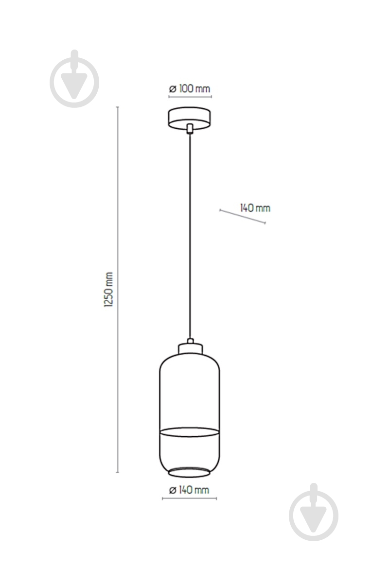 Подвес TK Lighting Marco Silver 1x60 Вт E27 белый матовый 3356 - фото 2
