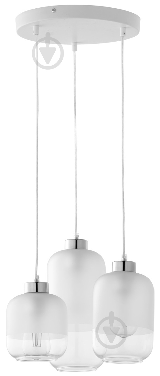 Підвіс TK Lighting Marco Silver 3x60 Вт E27 білий матовий 3357 - фото 1