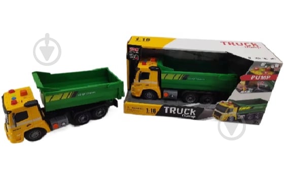Игрушка SHANTOU YISHENG Автомобиль-самосвал инерционный со светом и звуком 1:16 A1110-1 - фото 1 Игрушка SHANTOU YISHENG Автомобиль-самосвал инерционный со светом и звуком 1:16 A1110-1 - фото 1