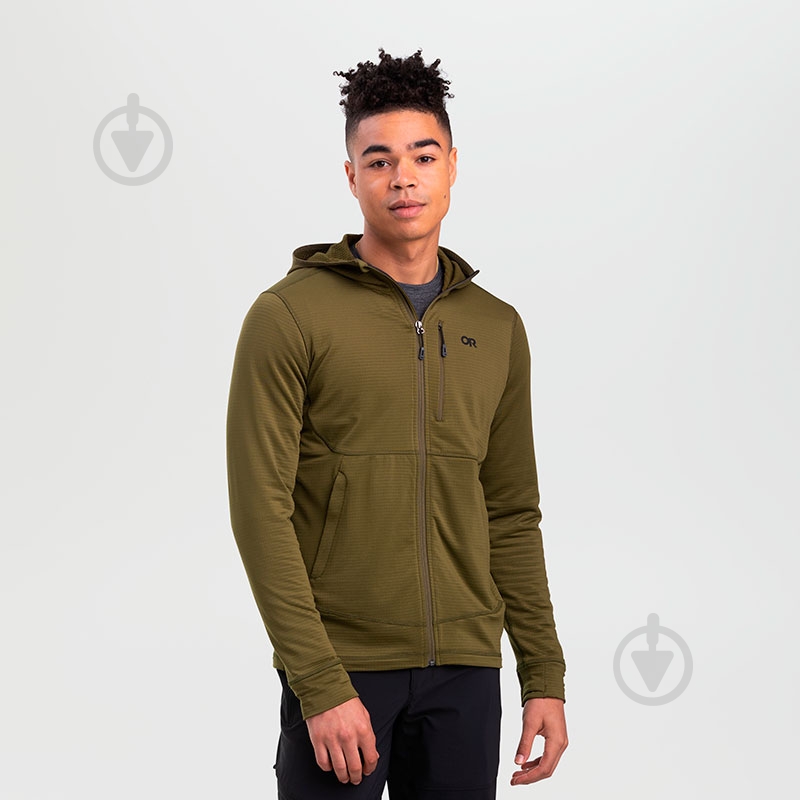 Джемпер Outdoor Research MEN'S VIGOR FULL ZIP HOODIE 277596-1943 р. XL хакі - фото 2