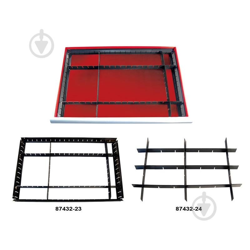 Вкладыш для ящиков KING TONY разделитель для верхней и средней полки 87432 87432-23 - фото 2 Вкладыш для ящиков KING TONY разделитель для верхней и средней полки 87432 87432-23 - фото 2