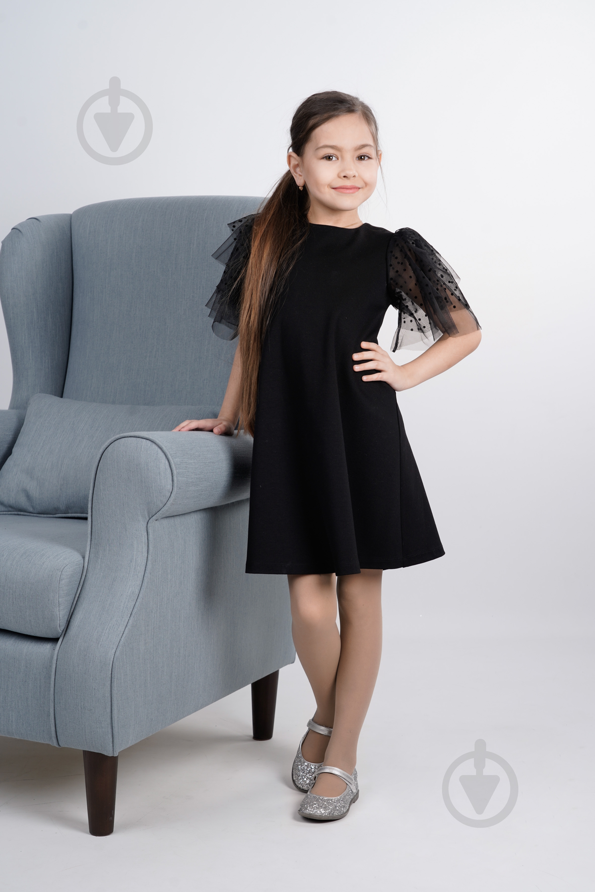 Платье Sasha р.134 черный 4303 - фото 3