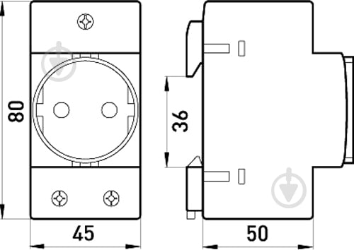 Розетка із заземленням (e.socket.pro.din.tms) L+N+PE IP20 сірий s004002 - фото 2
