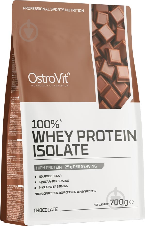 Протеин Ostrovit 100% Whey Isolate шоколадный 700 г - фото 1