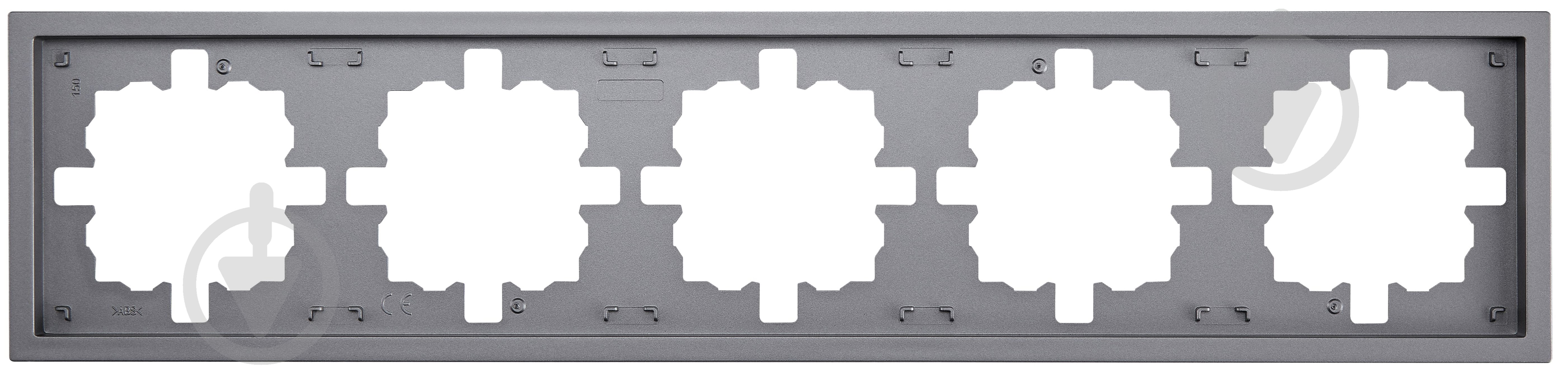 Рамка п'ятимісна HausMark Juna горизонтальна сірий 7041-3500-150 - фото 1 Рамка п'ятимісна HausMark Juna горизонтальна сірий 7041-3500-150 - фото 1