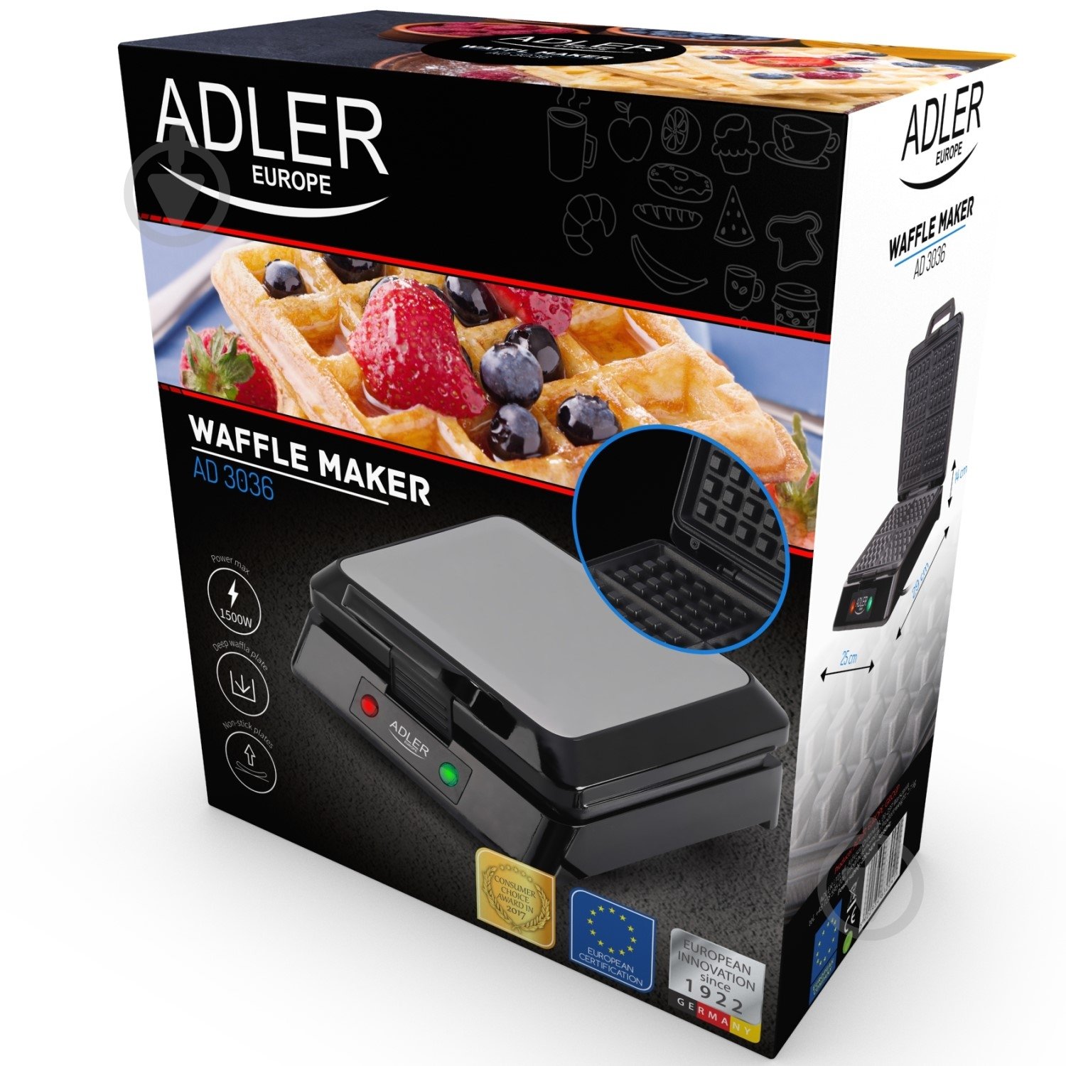 Вафельница Adler AD 3036 - фото 6