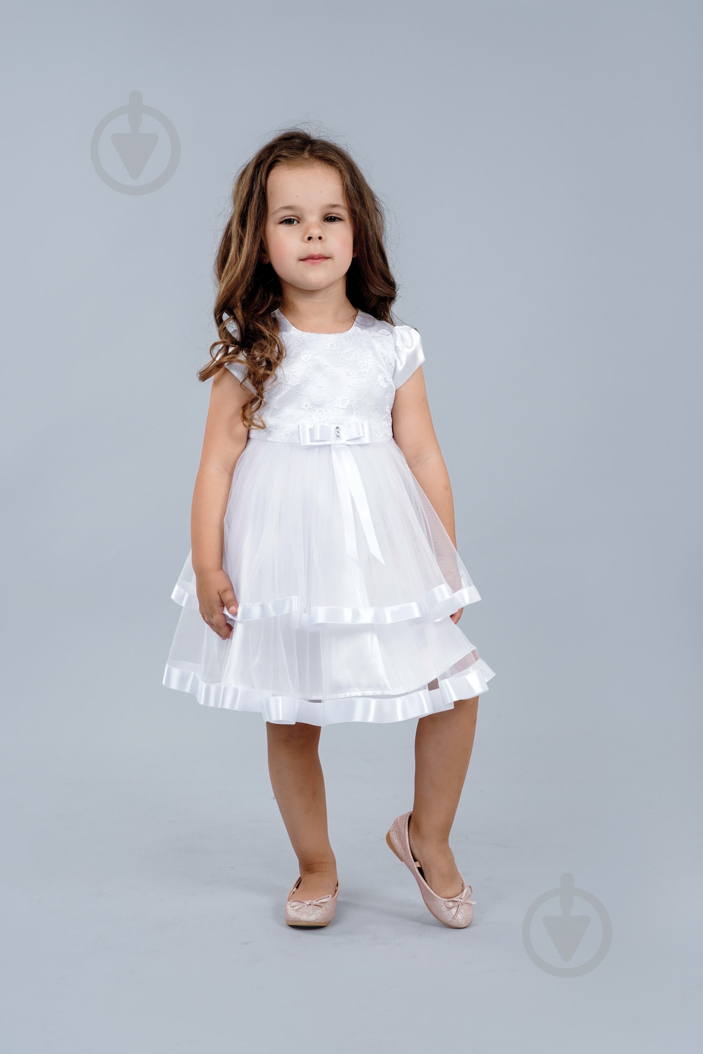 Платье Sasha р.104 белый 4134 - фото 2