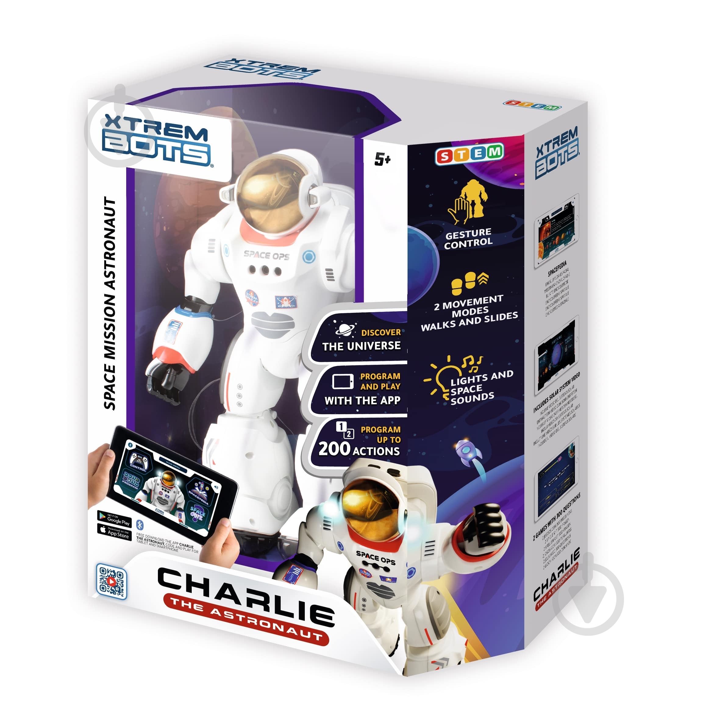 Интерактивный робот Blue Rocket Астронавт Чарли STEM XT3803085 - фото 1