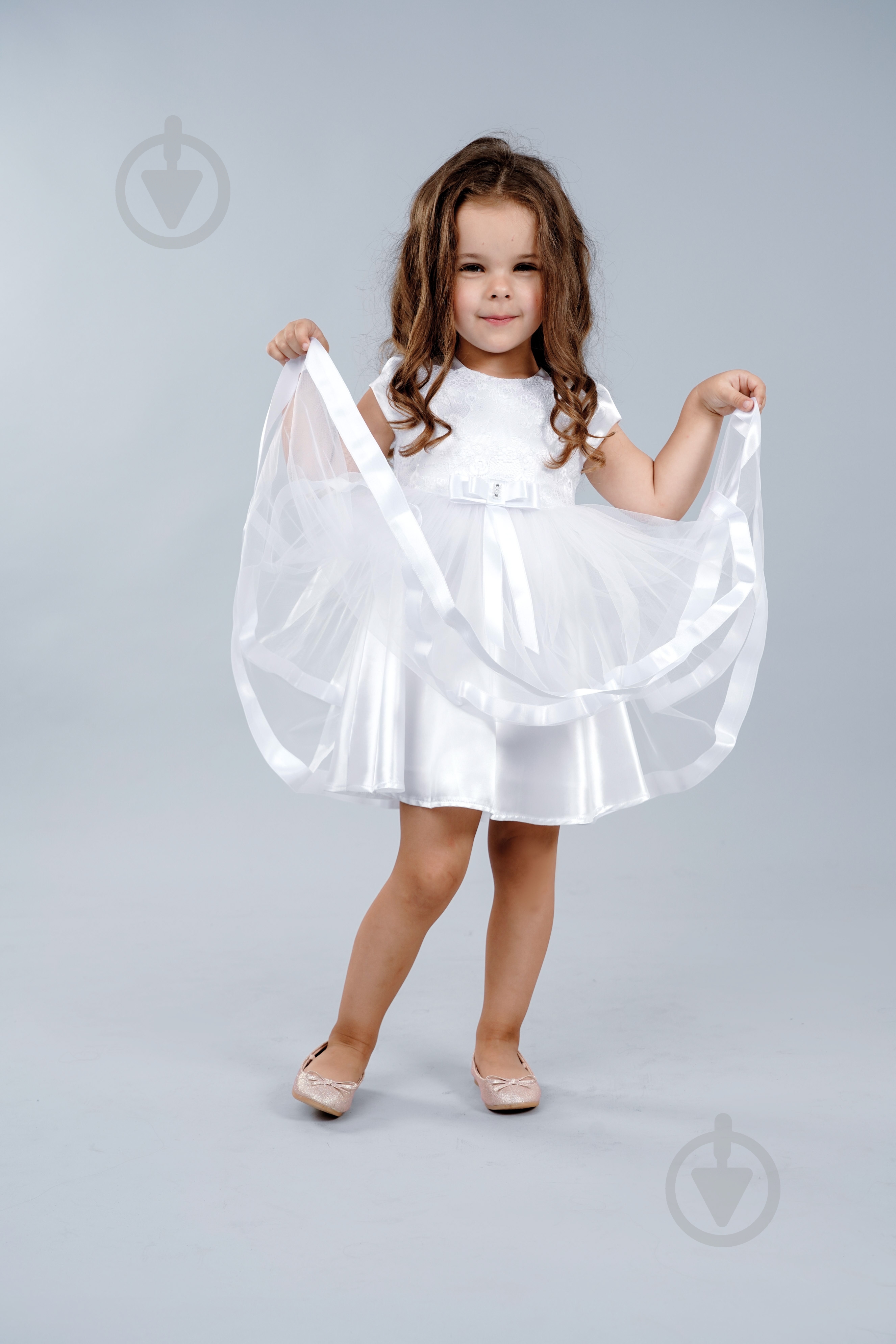 Платье Sasha р.110 белый 4134 - фото 3