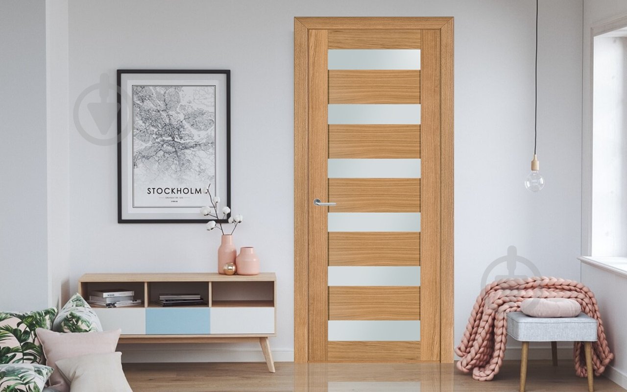 Дверное полотно Термінус №136 ПО 600 мм дуб светлый - фото 2