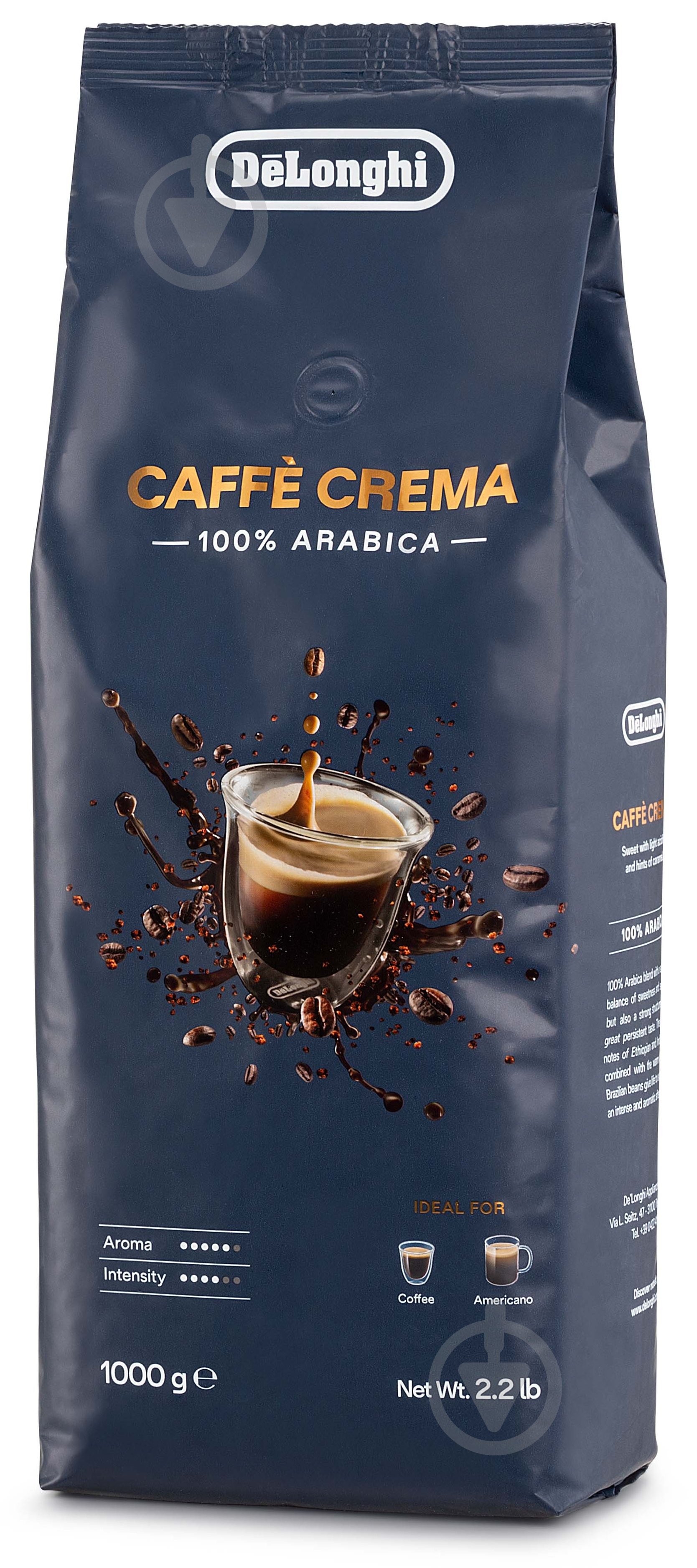 Кава в зернах Delonghi DLSC618 Coffee Crema 1000 г - фото 1