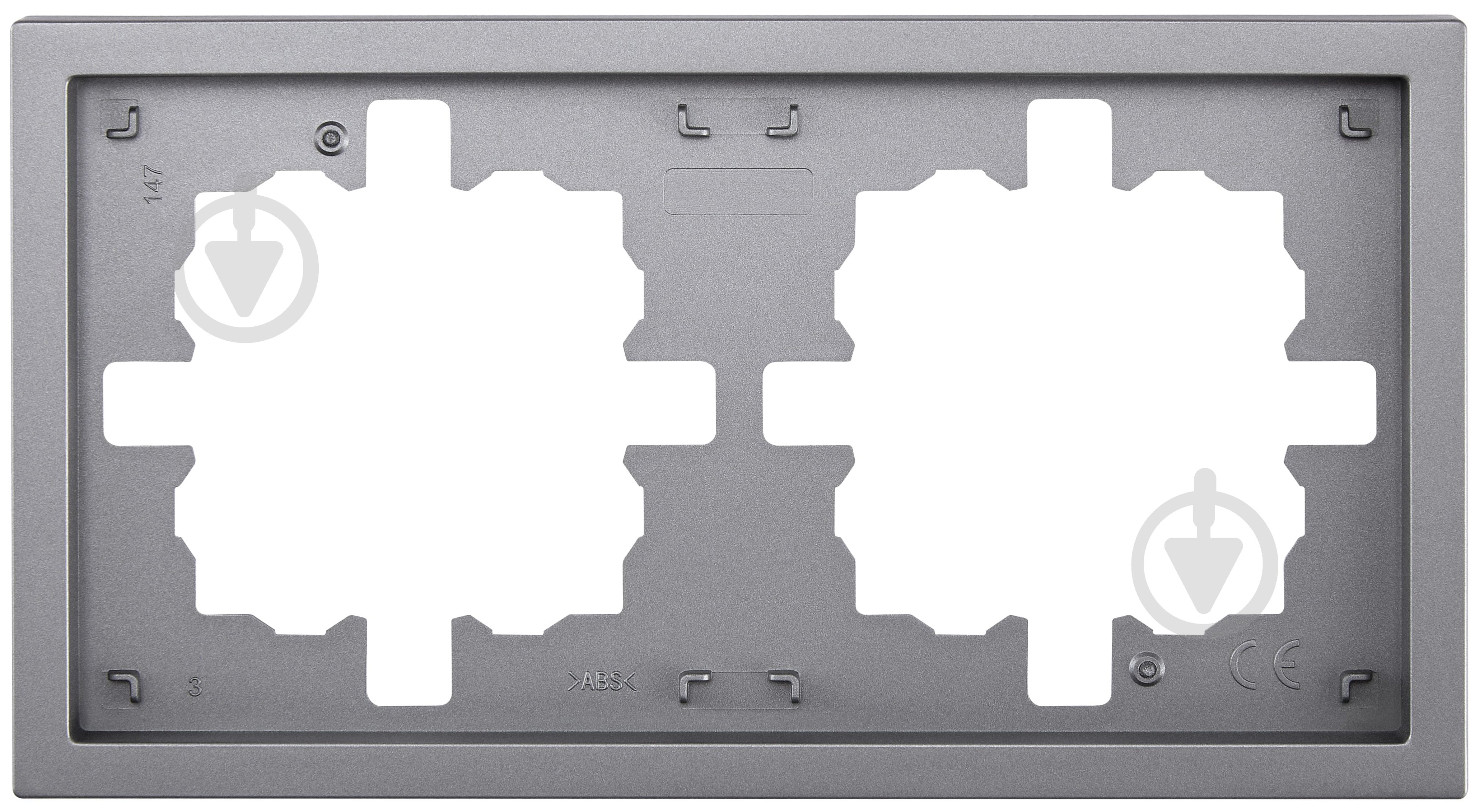 Рамка двухместная HausMark Juna горизонтальная серый 7041-3500-147 - фото 1 Рамка двухместная HausMark Juna горизонтальная серый 7041-3500-147 - фото 1