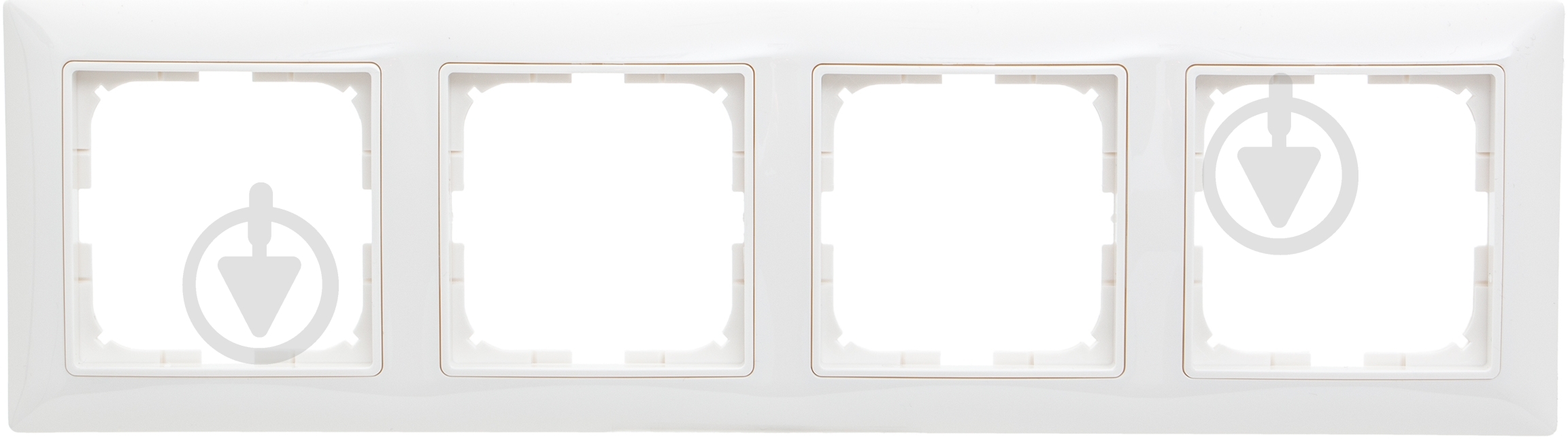 Рамка четырехместная ABB Basic 55 универсальная белый 2514-94-507 - фото 1