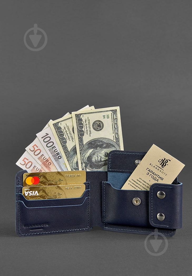 Портмоне BlankNote Zeus 9.0 темно-синий BN-PM-9-navy-blue - фото 4 Портмоне BlankNote Zeus 9.0 темно-синий BN-PM-9-navy-blue - фото 4