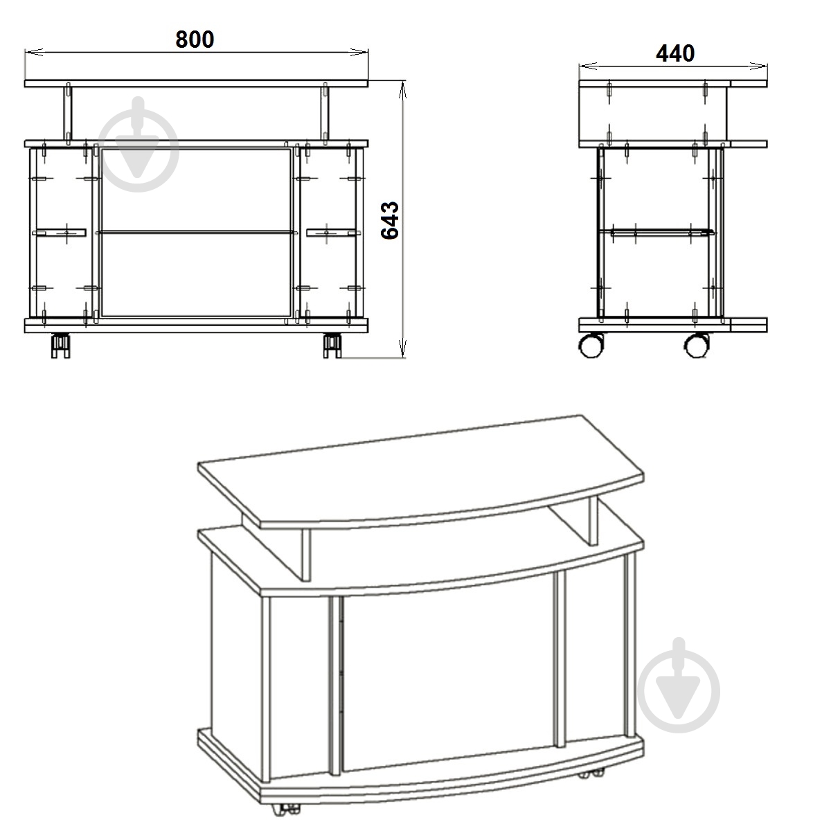 Тумба под ТВ Компанит Америка бук - фото 2 Тумба под ТВ Компанит Америка бук - фото 2