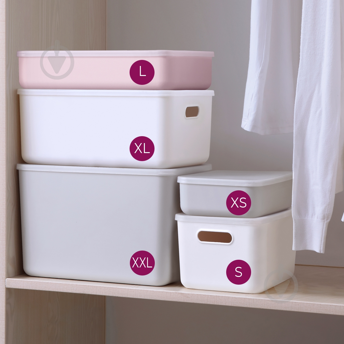 Ящик для зберігання MVM FH-11 WHITE 160x257x180 мм - фото 7