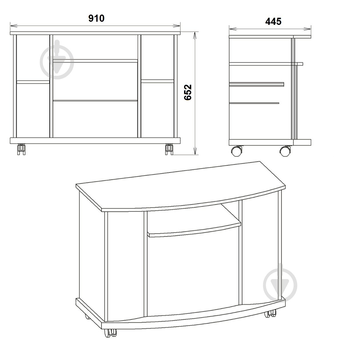 Тумба под ТВ Компанит NEW Америка яблоня - фото 2 Тумба под ТВ Компанит NEW Америка яблоня - фото 2