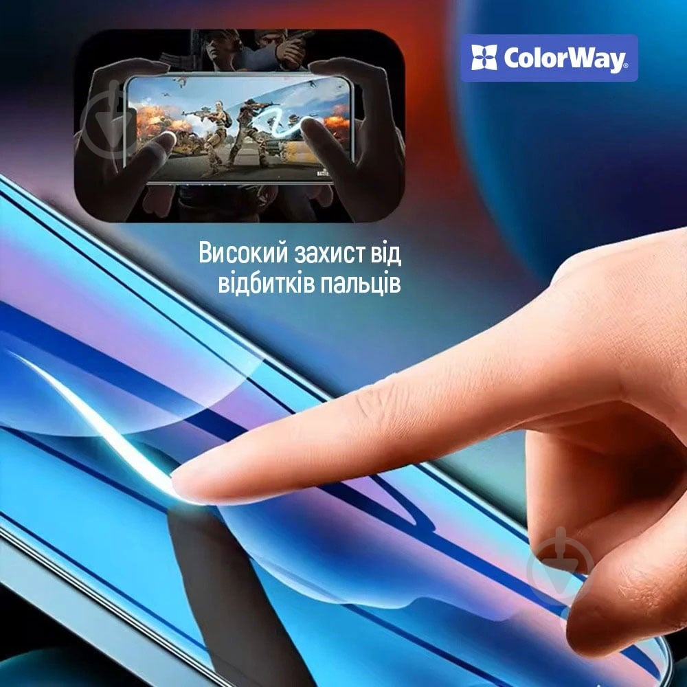 Захисне скло ColorWay 9H FC glue для Samsung Galaxy A17 (CW-GSFGSGA175-BK) - фото 6 Захисне скло ColorWay 9H FC glue для Samsung Galaxy A17 (CW-GSFGSGA175-BK) - фото 6