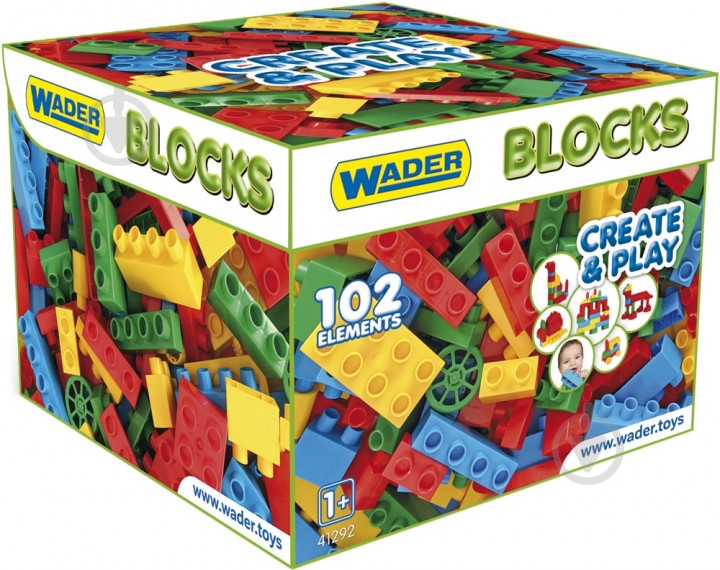 Конструктор Тигрес Wader Create & Play 102 элемента 41292 - фото 1