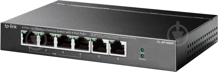 Коммутатор TP-Link TL-SF1006P 6PORT 10/100M 4P POE+ TP-LINK - фото 1 Коммутатор TP-Link TL-SF1006P 6PORT 10/100M 4P POE+ TP-LINK - фото 1