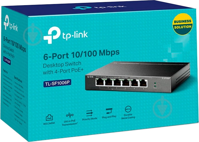 Коммутатор TP-Link TL-SF1006P 6PORT 10/100M 4P POE+ TP-LINK - фото 7 Коммутатор TP-Link TL-SF1006P 6PORT 10/100M 4P POE+ TP-LINK - фото 7