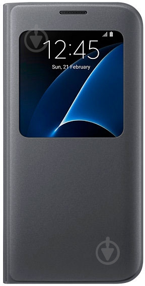 Чехол-книжка Samsung S View Cover для Samsung Galaxy S7 Edge G935 black (EF-CG935PBEGRU) - фото 1