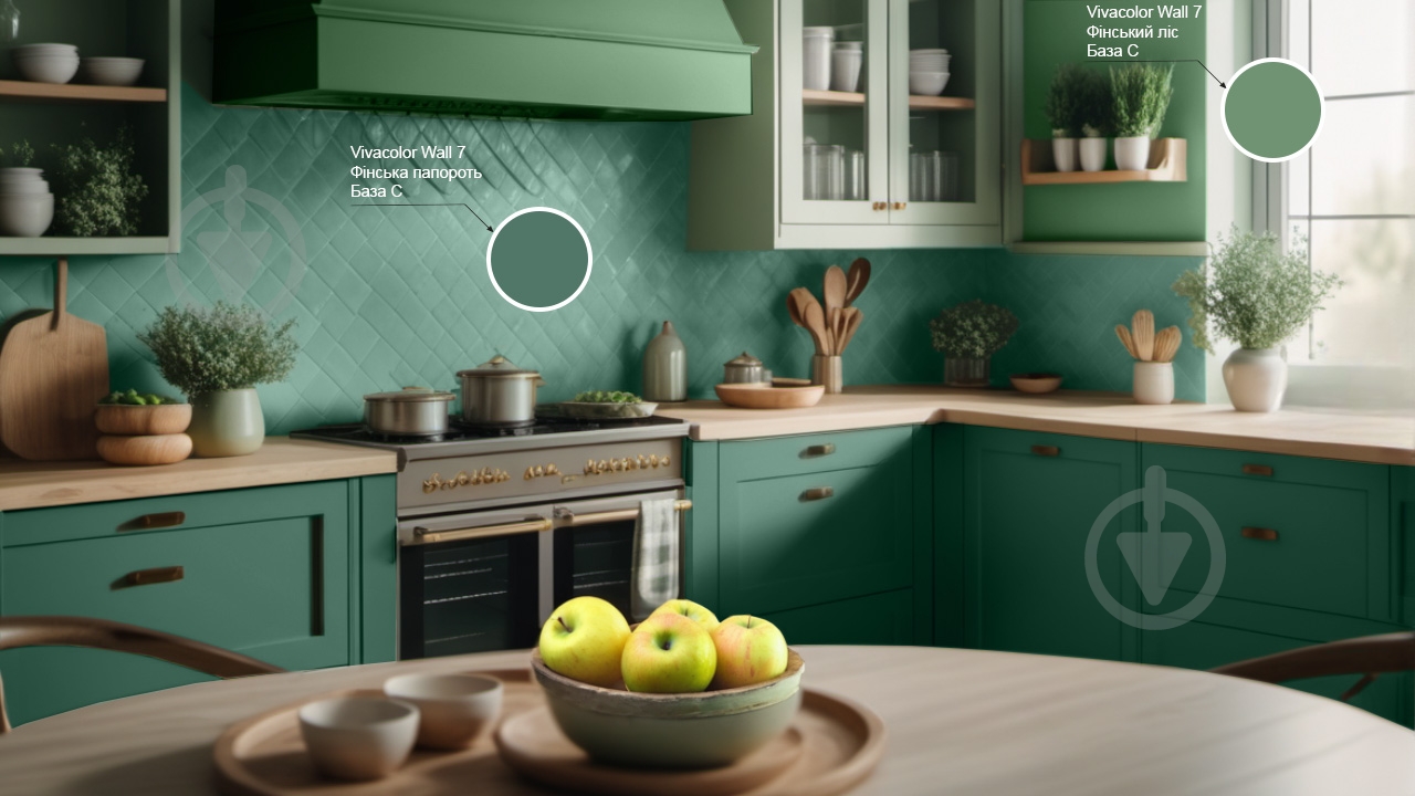 Краска интерьерная латексная Vivacolor Wall 7 C мат Финский лес K378 0,9 л - фото 3 Краска интерьерная латексная Vivacolor Wall 7 C мат Финский лес K378 0,9 л - фото 3