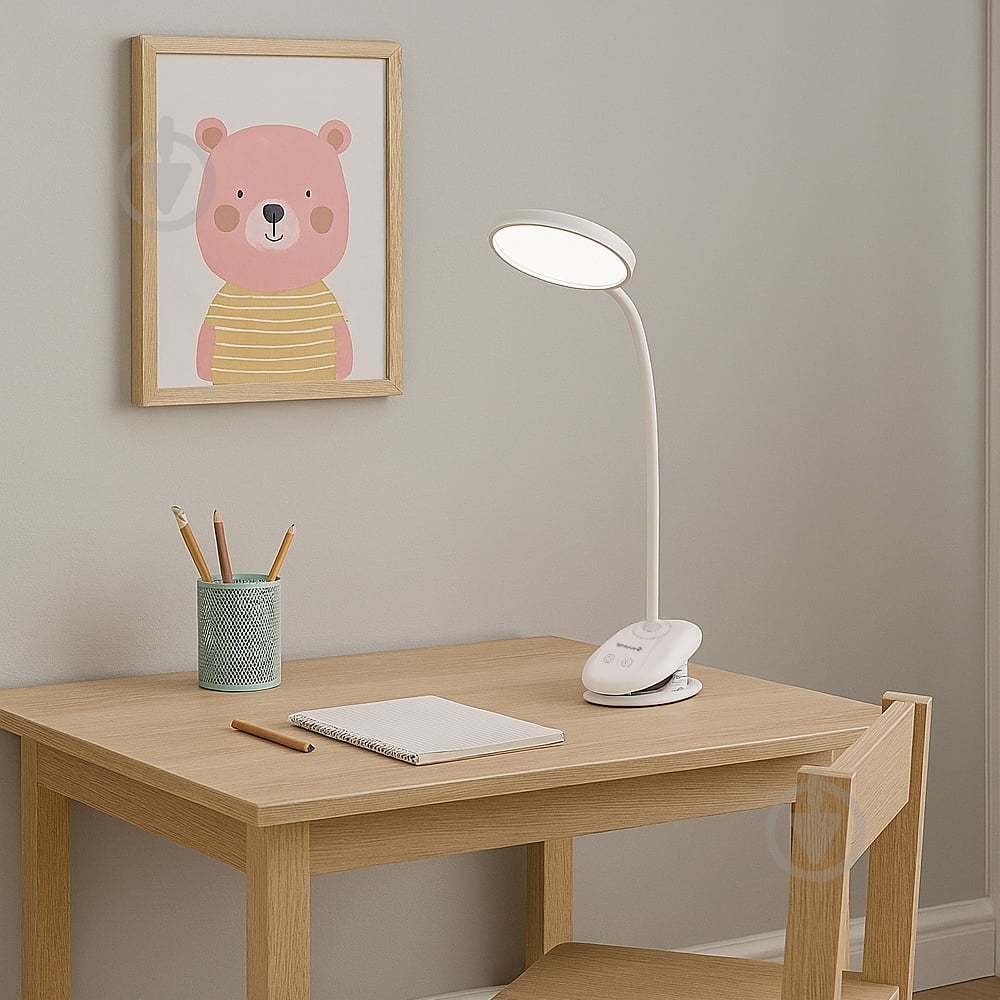 Светильник настольный аккумуляторный LightMaster белый DE1149 5W 330Lm - фото 4