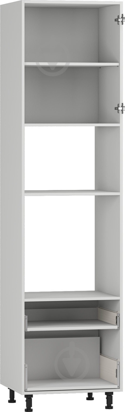 Шкаф под духовку и СВЧ-печь Грейд с 2 метабоксами (стандарт) 600x2360x560 мм серый - фото 1 Шкаф под духовку и СВЧ-печь Грейд с 2 метабоксами (стандарт) 600x2360x560 мм серый - фото 1