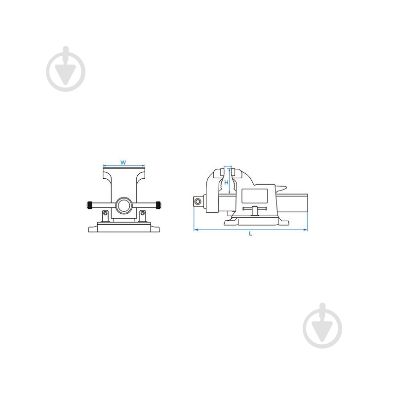 Тиски слесарные KING TONY 200 мм 360° - фото 3