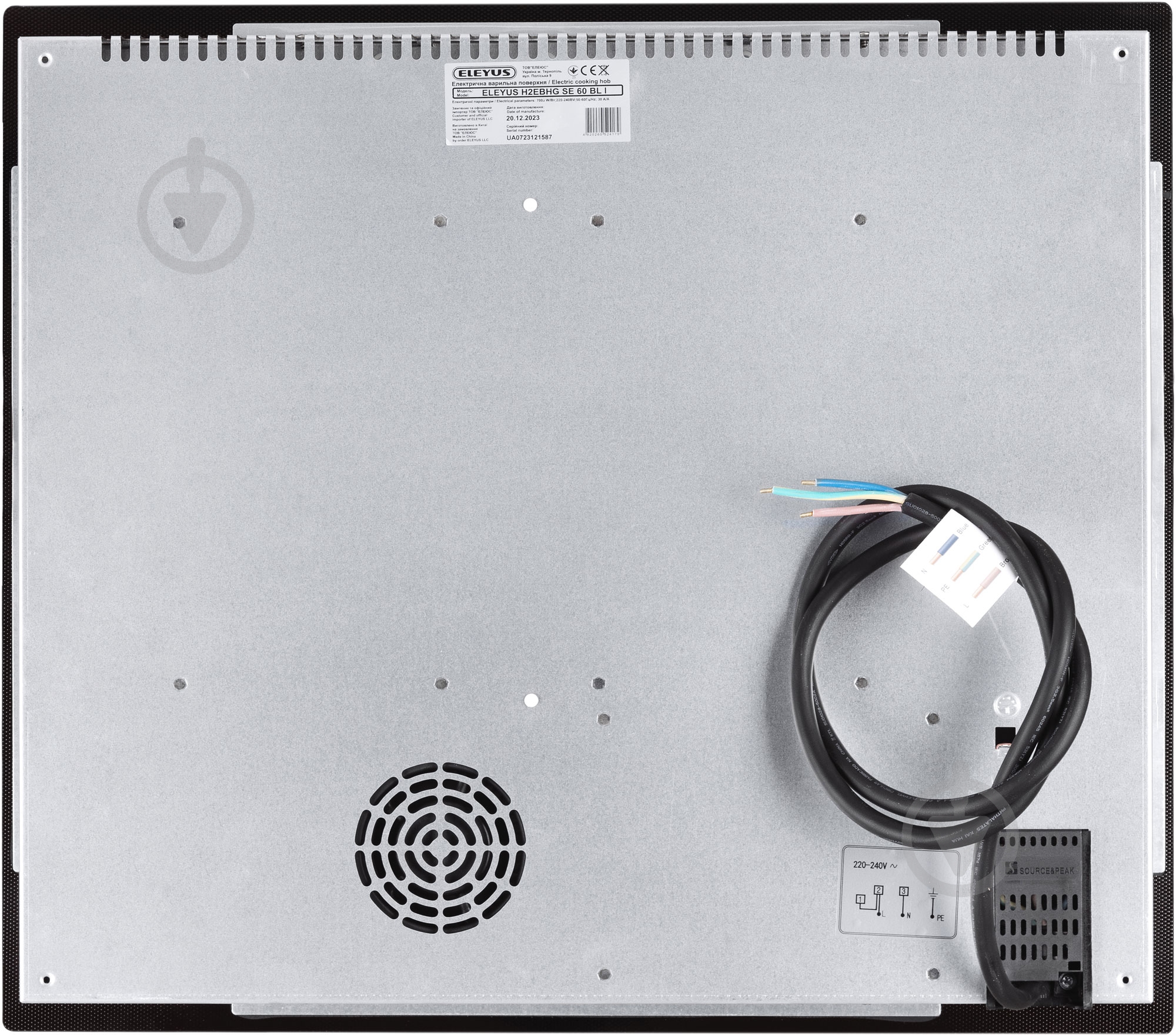 Комплект встраиваемой техники Eleyus Ester 6006 BL + H2EBHG SE 60 BL I + AGAT 1200 LED 60 BL - фото 28