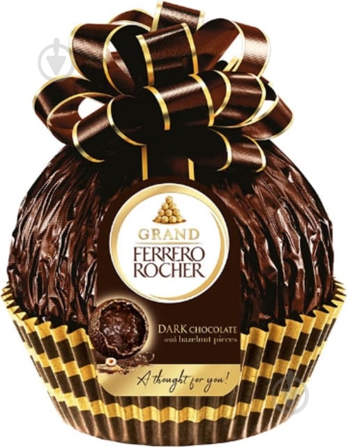 Шоколадный шар Ferrero Rocher Dark сюрприз 125 г - фото 1