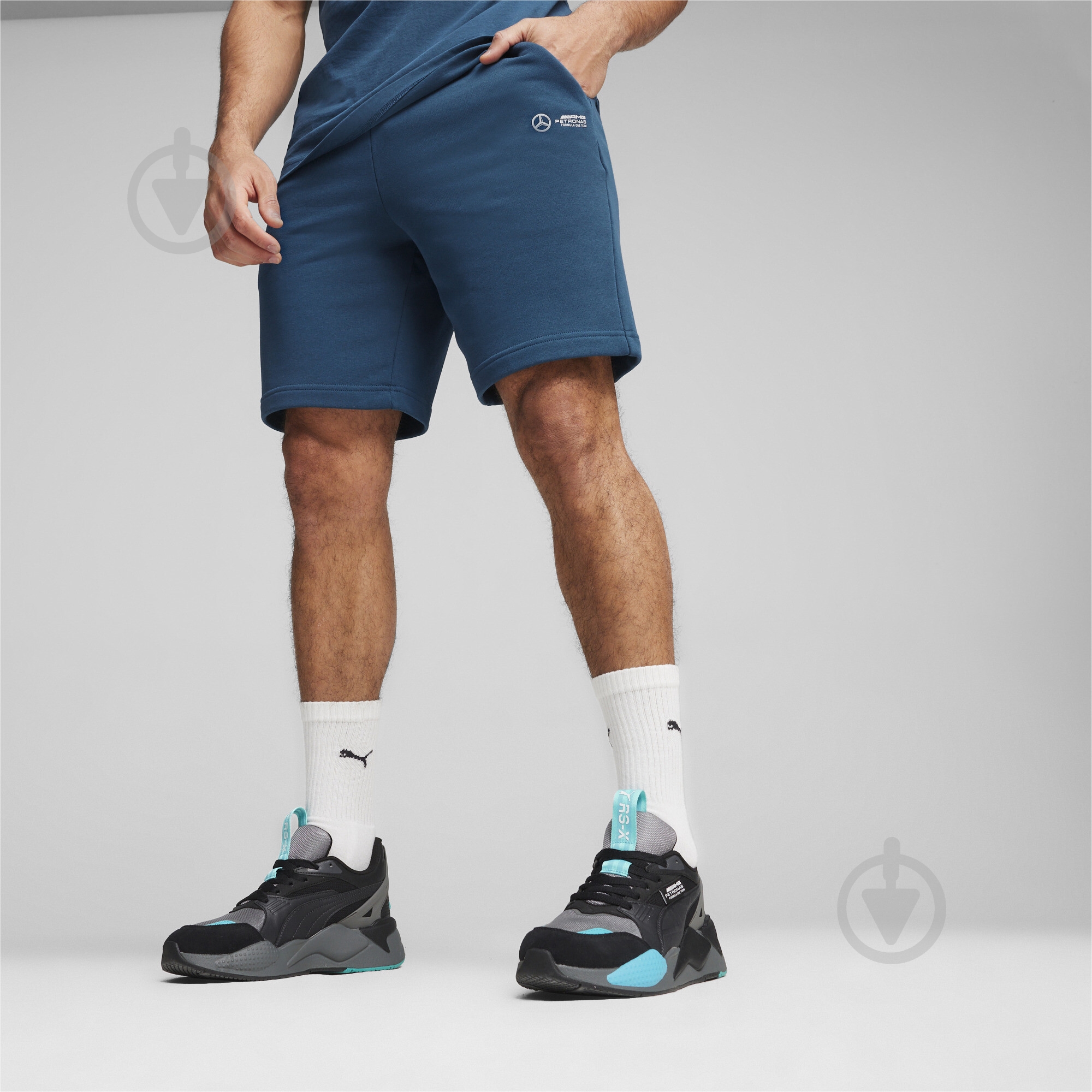 Шорты Puma MAPF1 ESS SHORTS 62376107 р. S синий - фото 3 Шорты Puma MAPF1 ESS SHORTS 62376107 р. S синий - фото 3