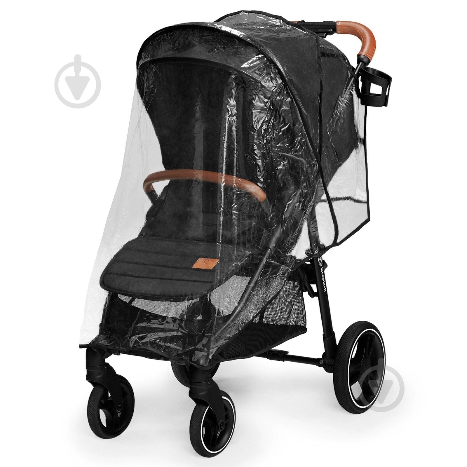 Коляска прогулочная Kinderkraft GRANDE LX Черная - фото 6