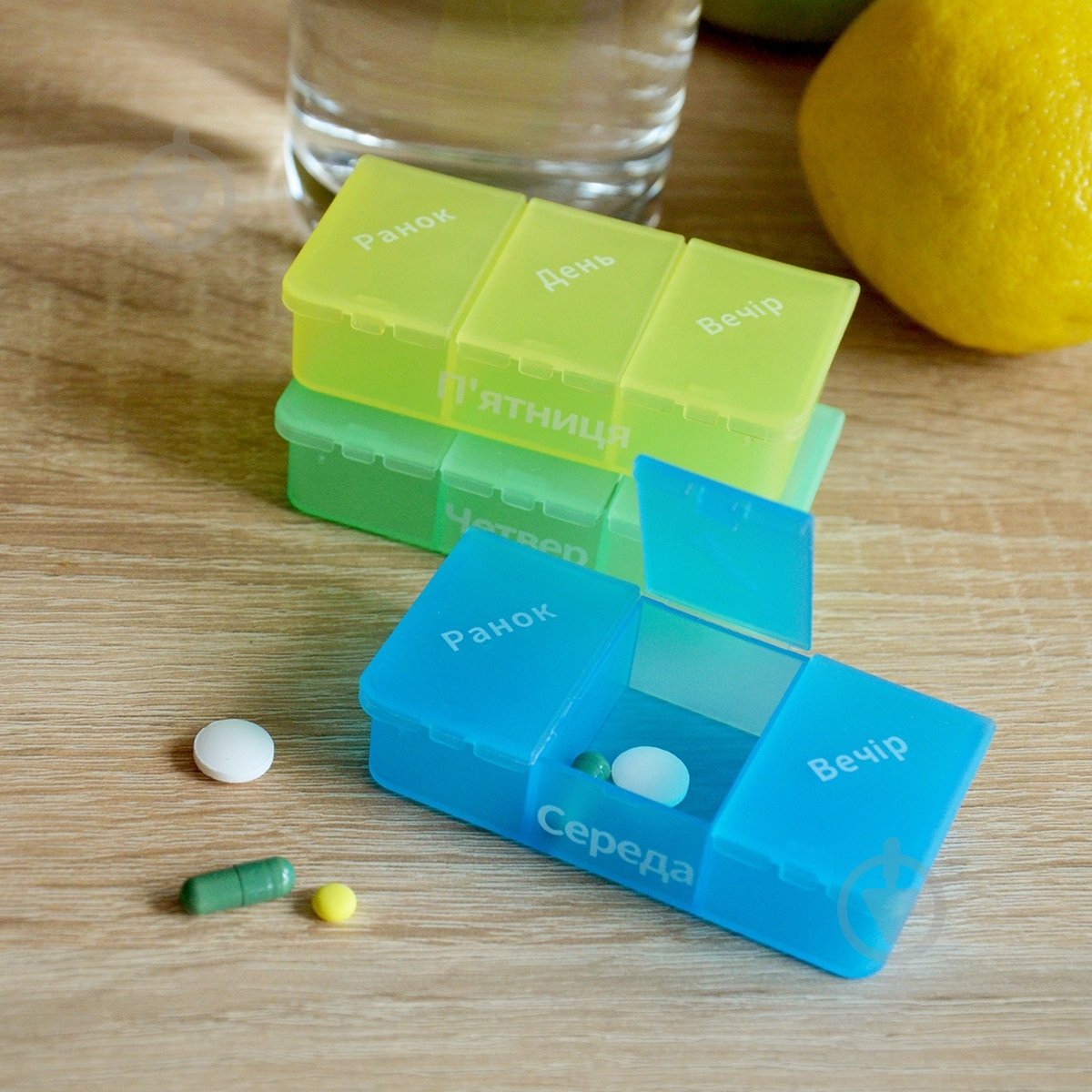 Таблетница MVM на 7 дней (утро-день-вечер) PC-01 GREEN - фото 5 Таблетница MVM на 7 дней (утро-день-вечер) PC-01 GREEN - фото 5