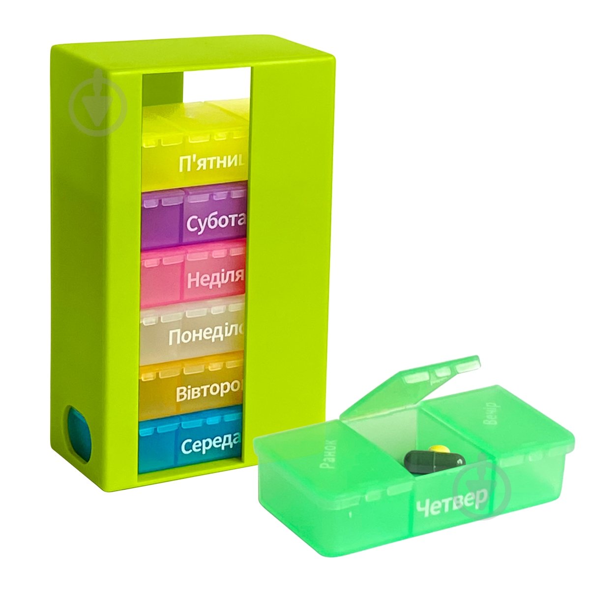 Таблетница MVM на 7 дней (утро-день-вечер) PC-01 GREEN - фото 1 Таблетница MVM на 7 дней (утро-день-вечер) PC-01 GREEN - фото 1