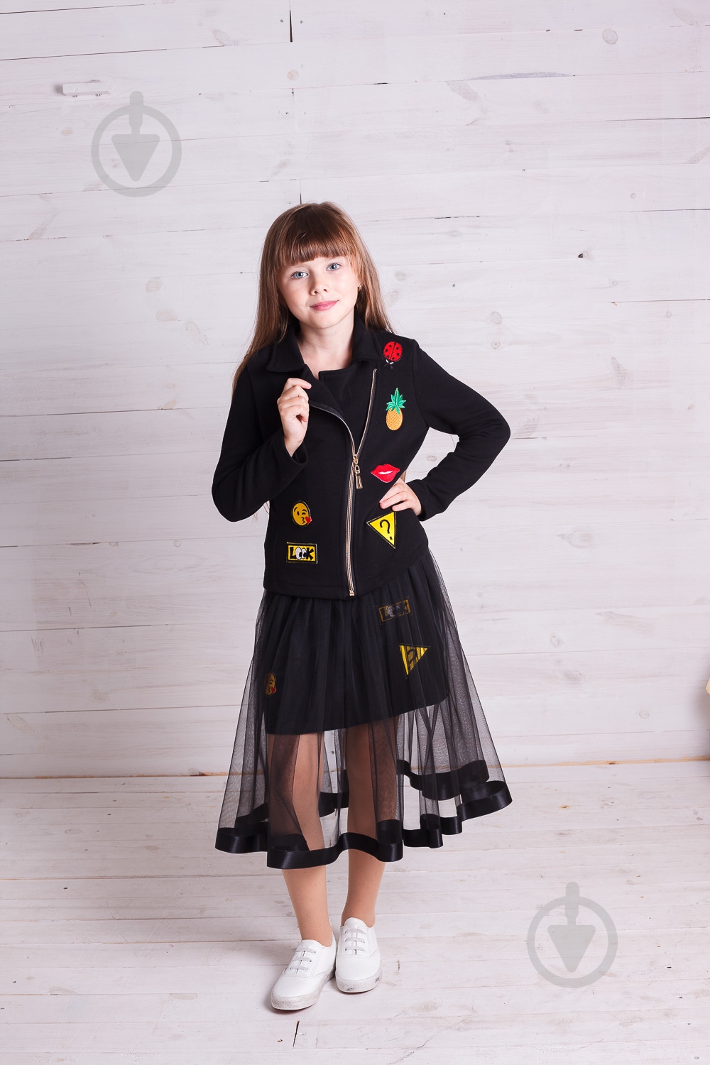 Юбка Sasha р.128 черный 3772/20 - фото 3 Юбка Sasha р.128 черный 3772/20 - фото 3