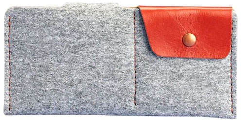 Портмоне BlankNote серый BN-PM-8-felt-k - фото 1