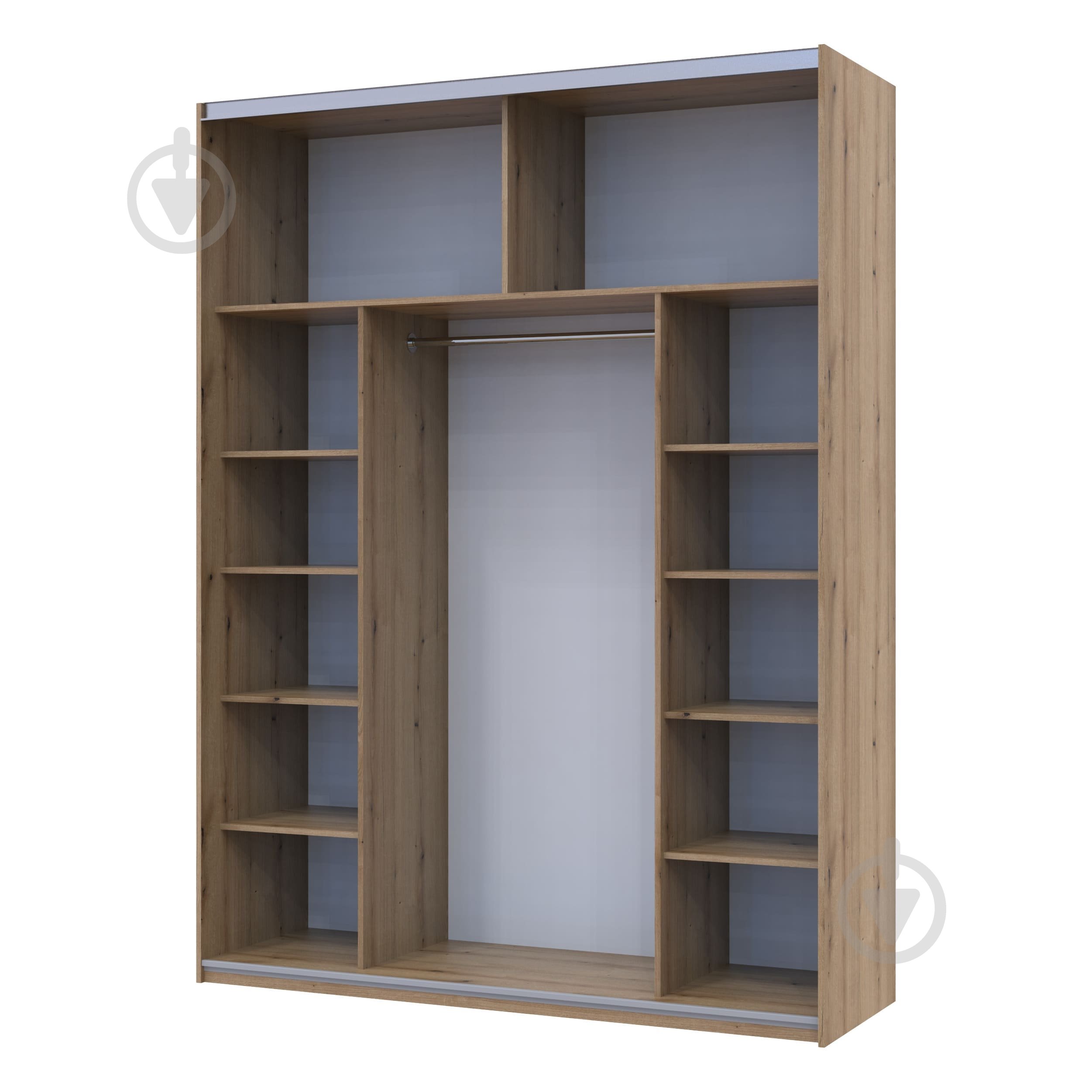 Шафа-купе G-Caiser 1 Doros ДСП 1,8 м 1800x600x2400 мм дуб евок прибережний двері ДСП/дзеркало - фото 2