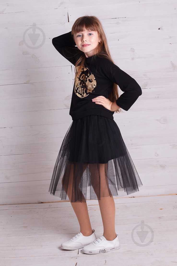 Юбка Sasha р.128 черный 3816/30 - фото 1 Юбка Sasha р.128 черный 3816/30 - фото 1