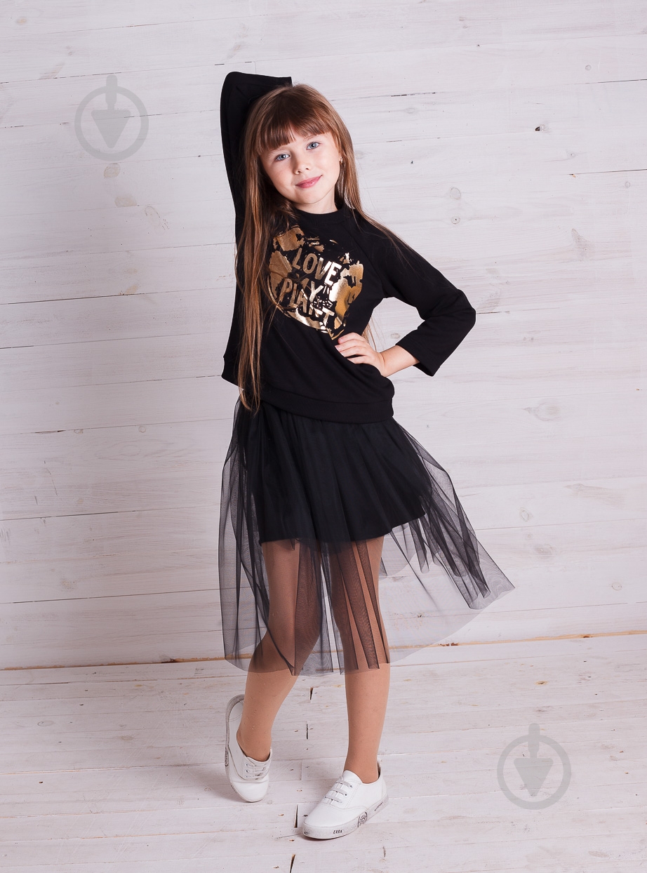 Юбка Sasha р.128 черный 3816/30 - фото 3 Юбка Sasha р.128 черный 3816/30 - фото 3