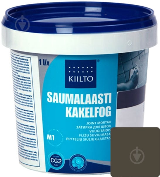 Затирка для плитки Kiilto Kesto 50 1 кг черный - фото 1
