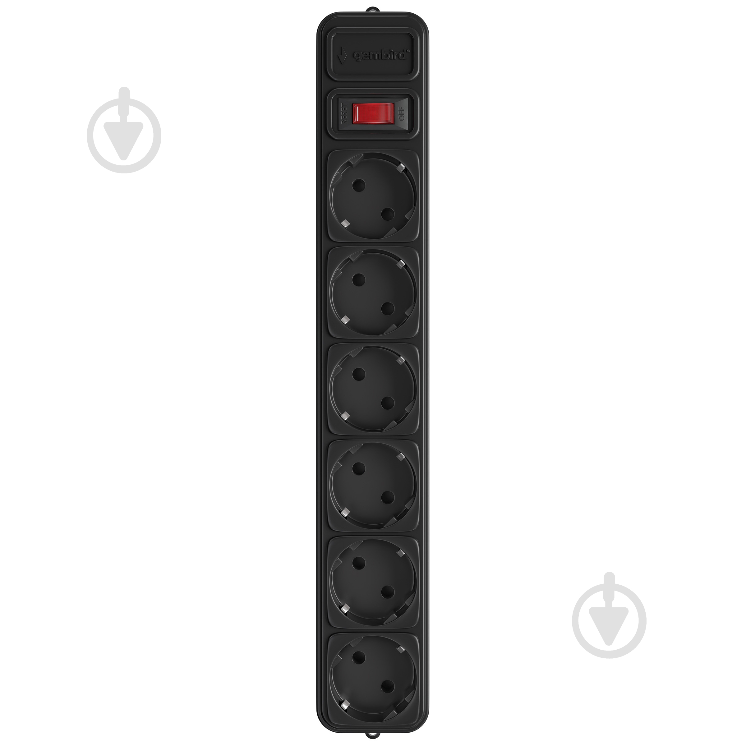 Сетевой фильтр Gembird с заземлением 6 гн. черный 3 м SPG6-G-10B - фото 1