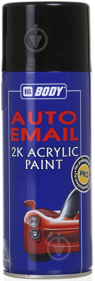 Автоэмаль акриловая AutoEmail 2K Body 400 мл 601 Черная - фото 1