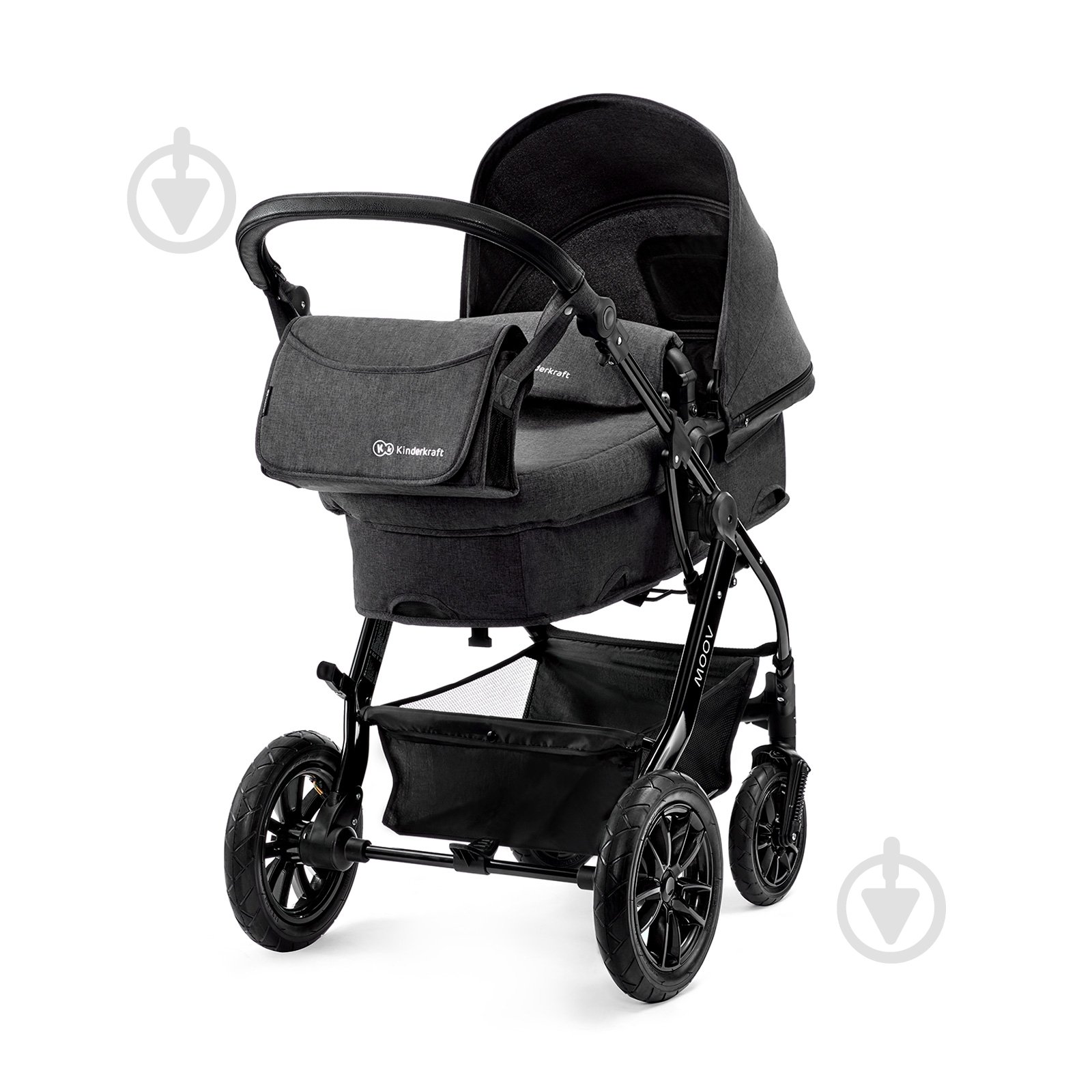 Коляска 3 в 1 Kinderkraft универсальная MOOV черная - фото 4