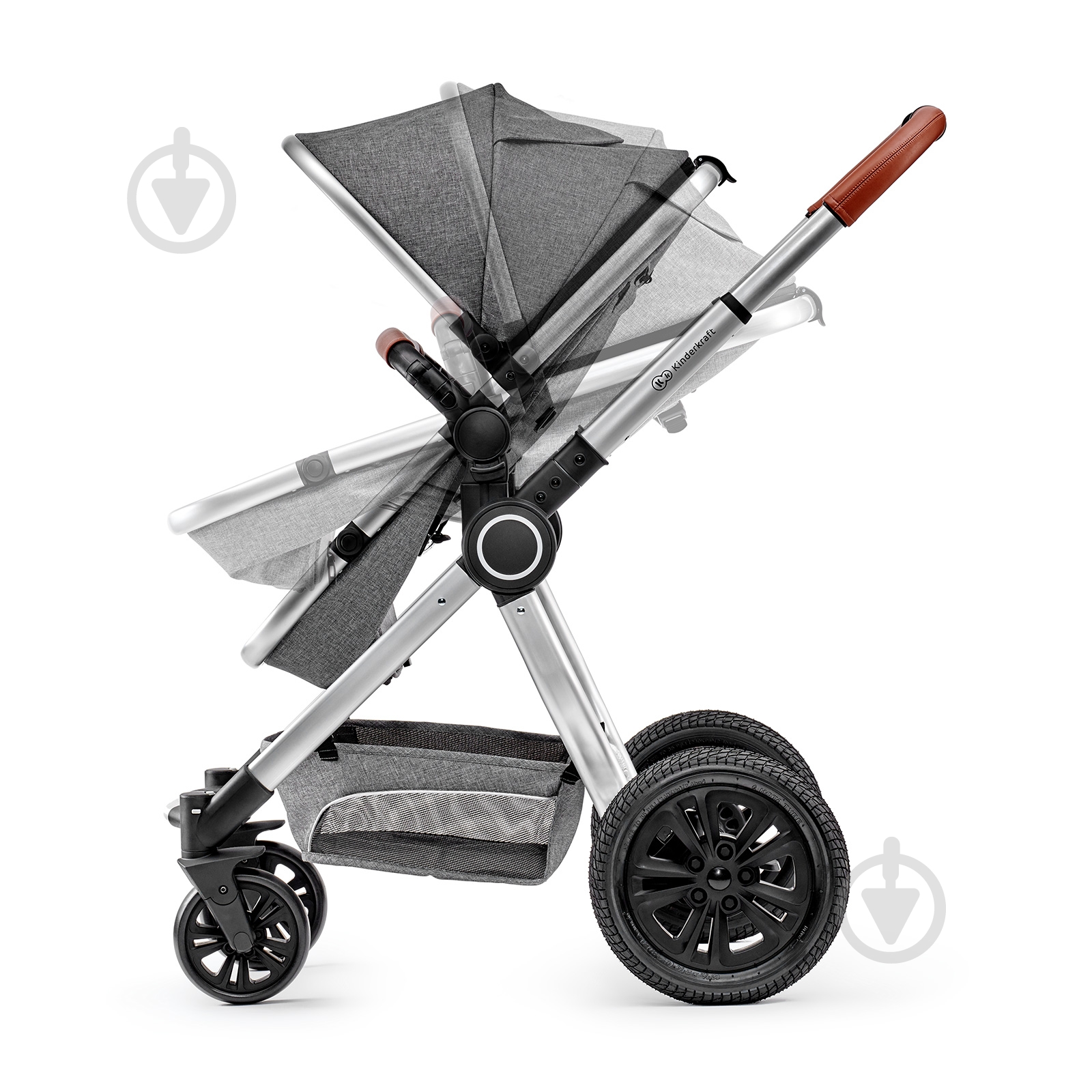 Коляска 3 в 1 Kinderkraft VEO серая - фото 6